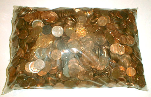 2620枚の硬貨から成る29米ドル24セント（金額第二八番）／US$29.24 Which Consists of 2620 Coins (Money Amount No. 28)／表示用