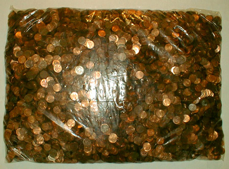 10744枚の硬貨から成る108米ドル56セント（金額第三一番）／US$108.56 Which Consists of 10744 Coins (Money Amount No. 31)／表示用