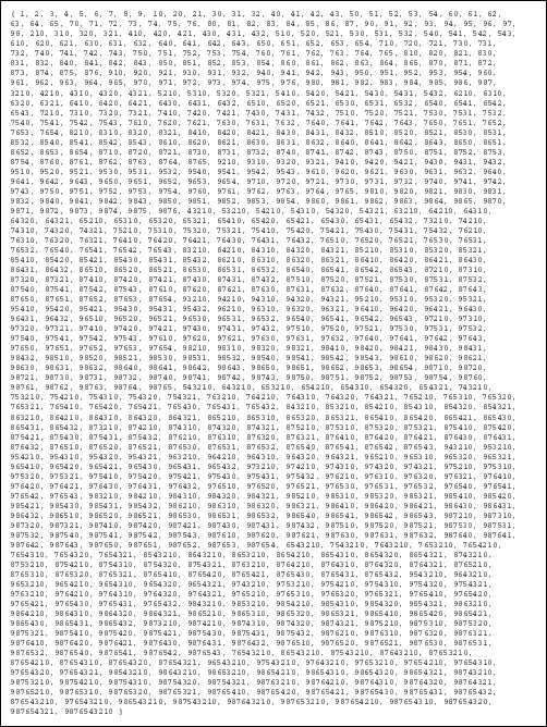 1022個の自然数から成る集合第二番／Set No. 2 Which Consists of 1022 Natural Numbers／表示用